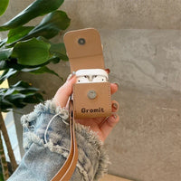 Cute Anime 3D Pilot Dog Cartoon Soft Leather Earphone Case