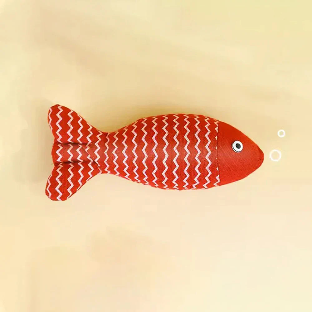 Catnip Fish Toy – Interactive Plush Simulation Fish for Cats & Kittens - WTN Essentials - red - 14:175#red