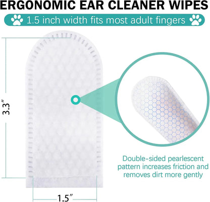 Pet Ear Wipes Dogs Cats Easy Otic Cleaning 🧻