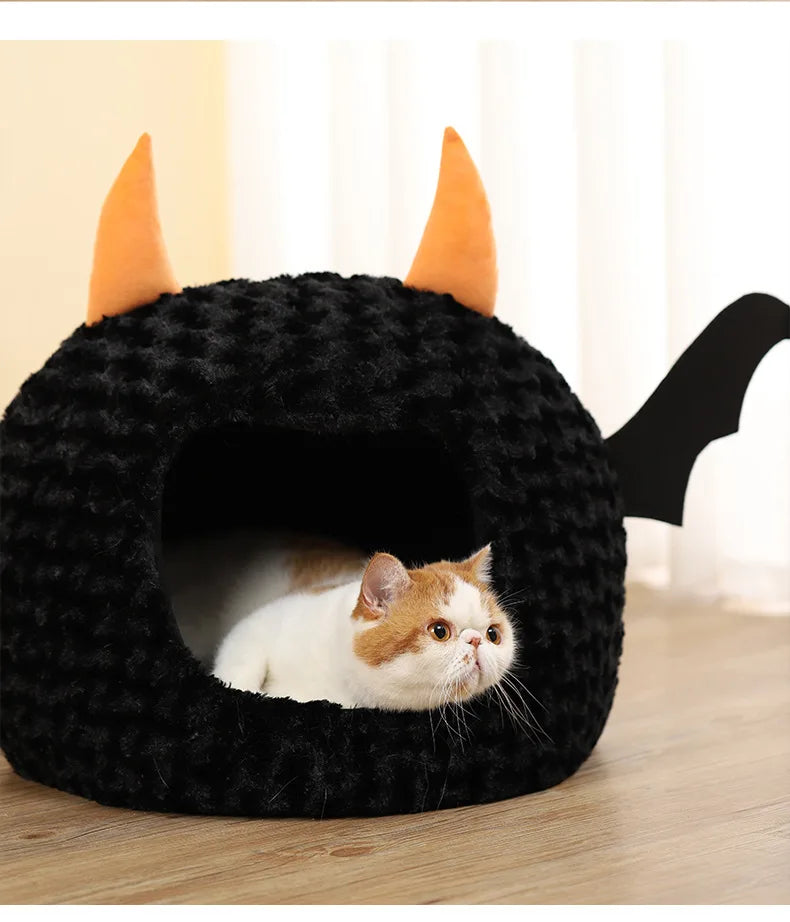Halloween Bat Pet Cave Bed - Cozy Fall & Winter Warmth - Purrfect Pet Kingdom