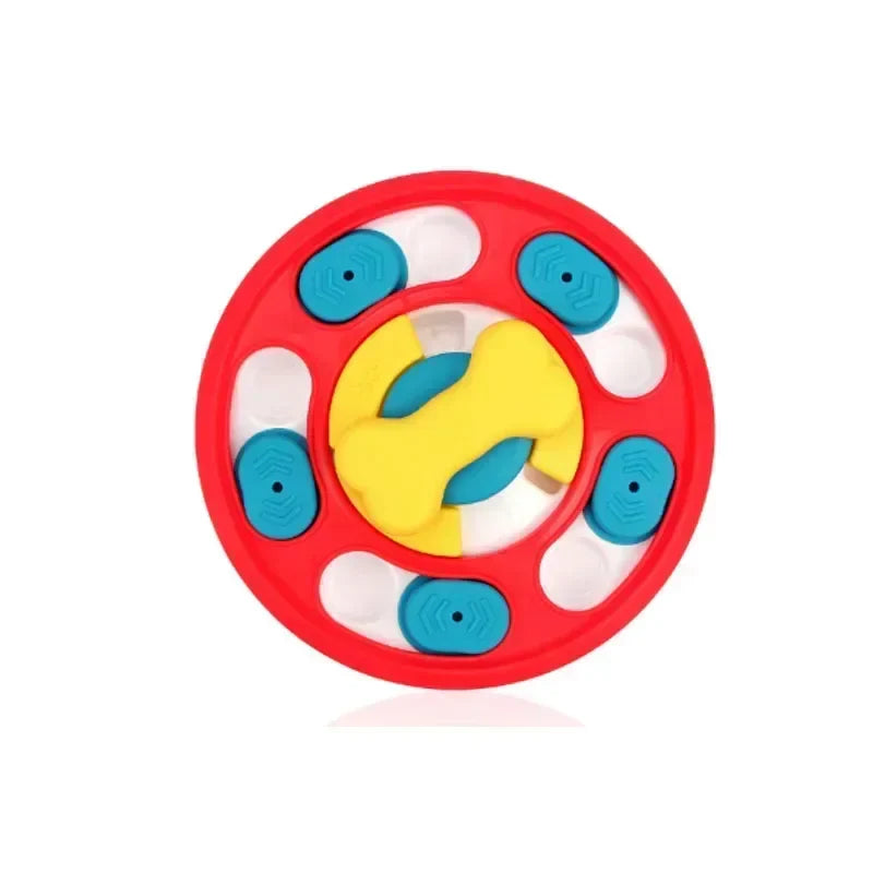 Dog Puzzle Slow Feeder Toy – Interactive Treat Dispenser for Mental Stimulation - WTN Essentials - B - Red - 14:10#B - Red