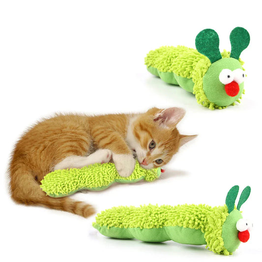 Cat Chew Caterpillar Catnip Toy - Silvervine Molar & Dental Health