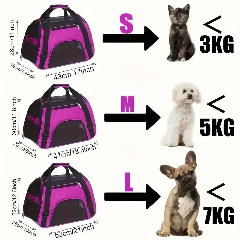 Portable Dog & Cat Travel Carrier – Breathable Mesh Pet Handbag - WTN Essentials