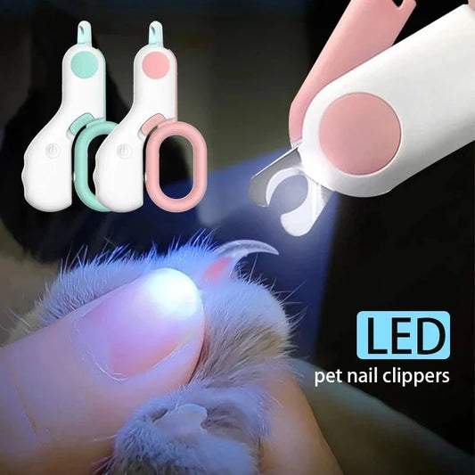 Professional LED Pet Nail Clippers with Safety Guard System