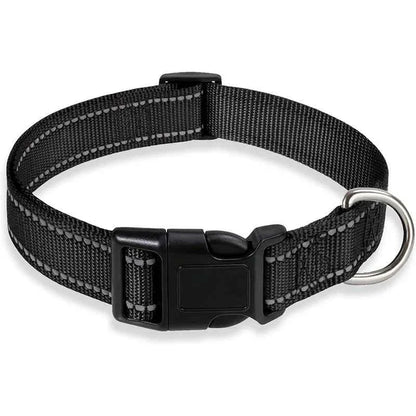 Adjustable Reflective Nylon Dog Collar – Enhanced Safety