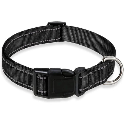 Dog Collar Reflective Nylon Safety Adjustable 🦺