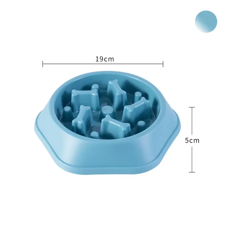 Bone-Shaped Slow Feeder Dog Bowl Plastic 🦴