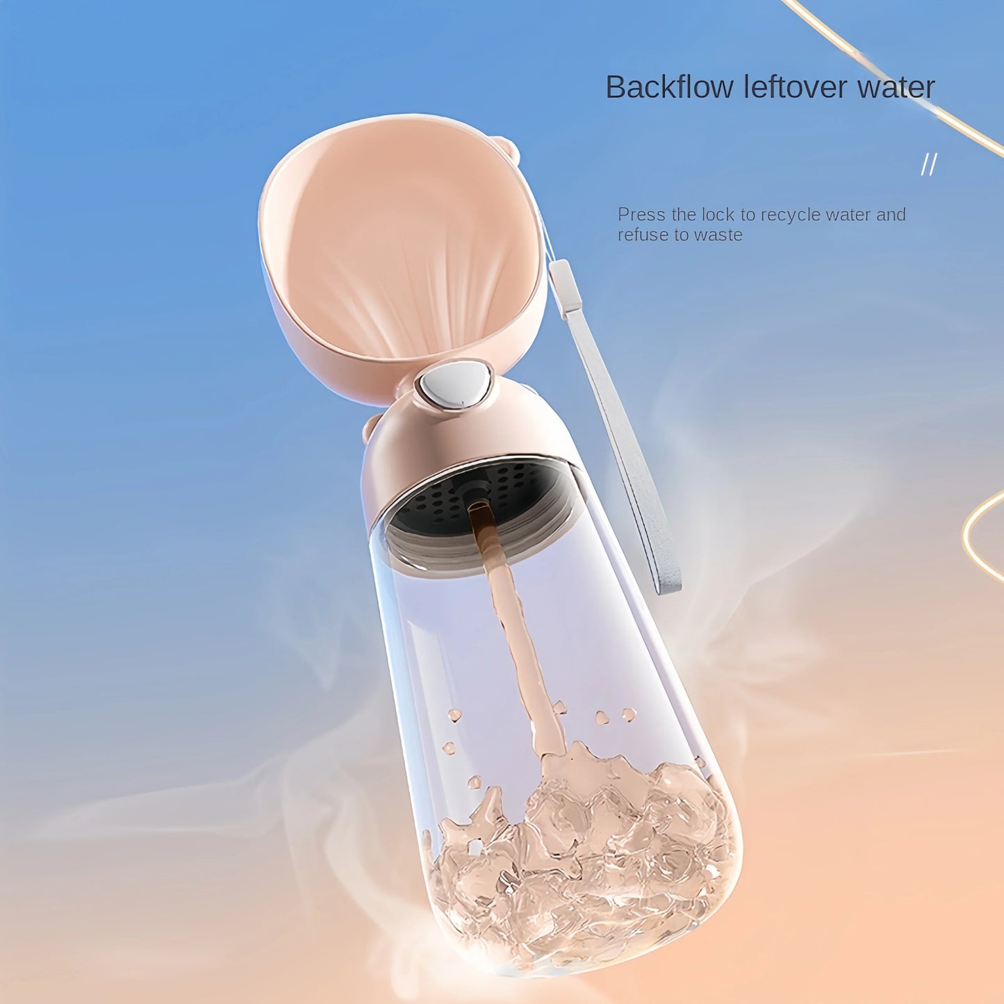 Portable Dog Water Bottle Food Dispenser 2-in-1 🚰