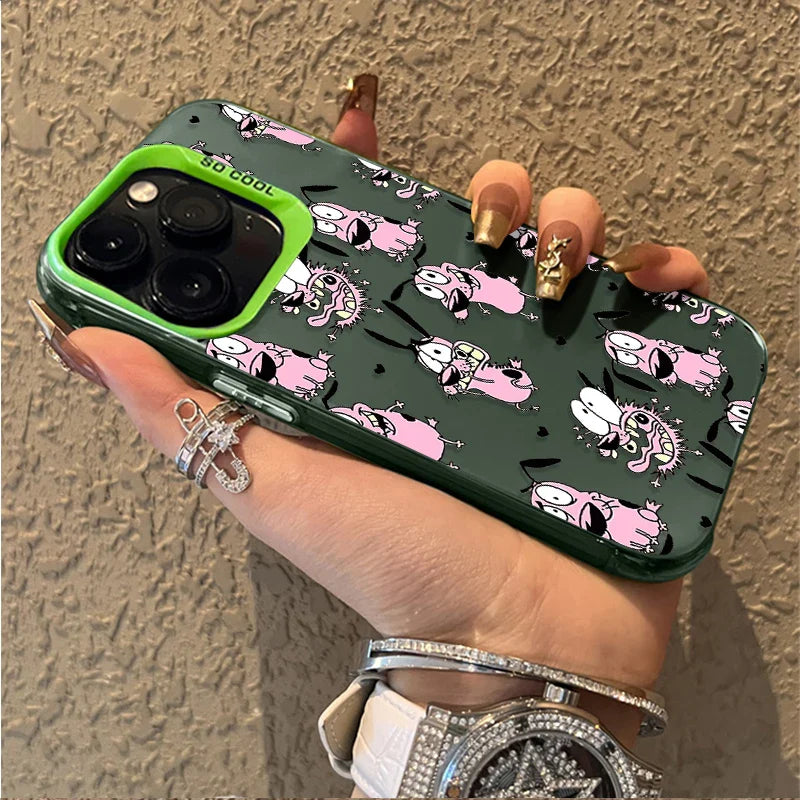 Courage Cowardly Dog Plating Case for Samsung Galaxy S24 S23