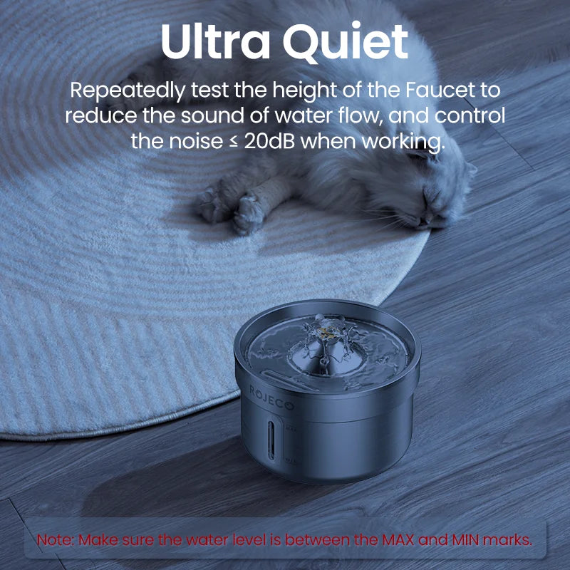 Cat Bed ROJECO Stainless Steel Drinking Fountain for Comfort - close up product image for cat bed
