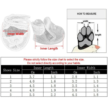 Summer Dog Shoes for Small Dogs - Breathable Reflective Outdoor Sandals