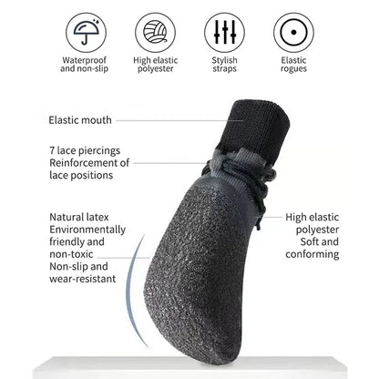 No-Fall-Off Summer Dog Shoes - Breathable Soft Sole Puppy Footwear