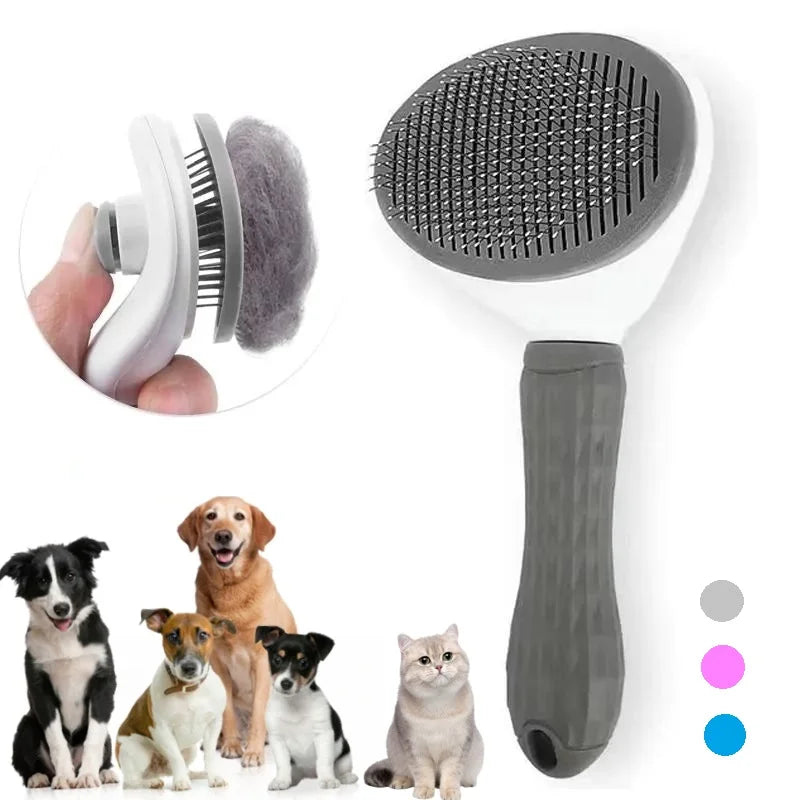 Self - Cleaning Pet Hair Removal Comb for Cats & Dogs - WTN Essentials