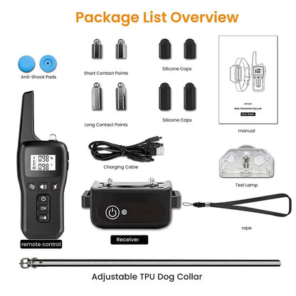 1000m Rechargeable Dog Training Collar With Remote Control