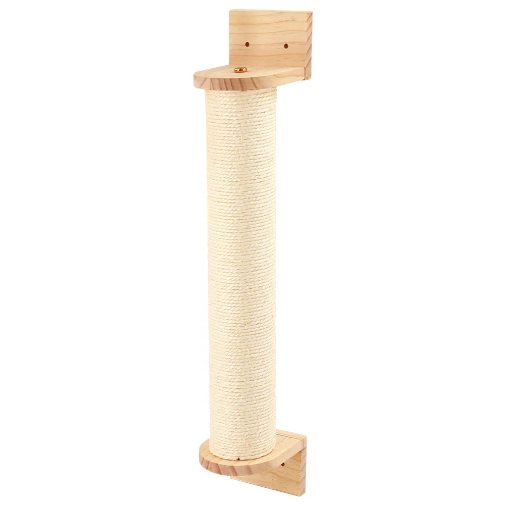 Wall Mounted Cat Shelves - Scratching Post & Climbing Platform Set