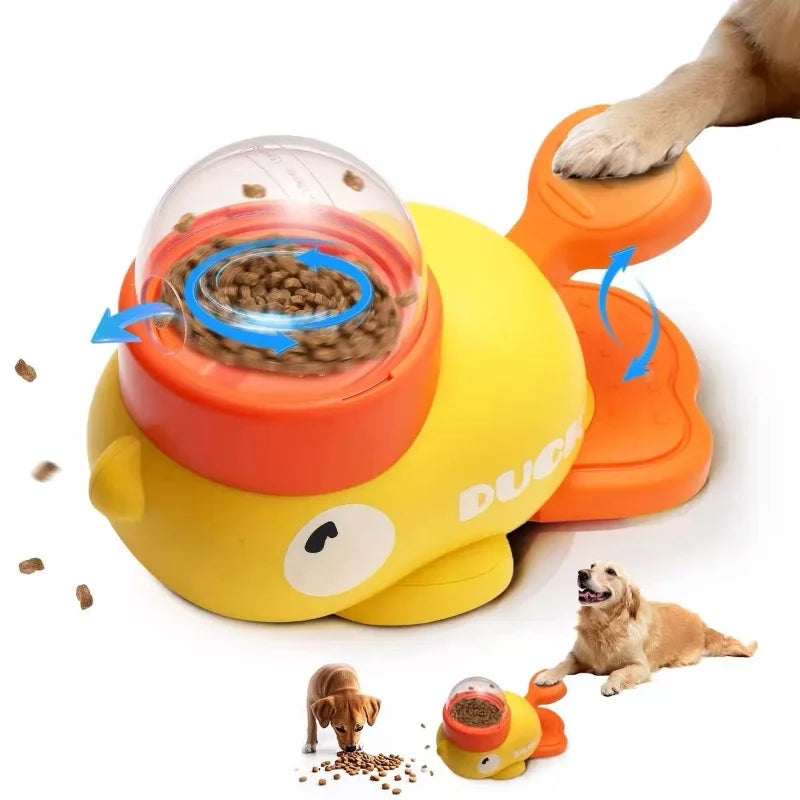 Interactive Duck Dog Treat Dispenser Toy for Active Puppies
