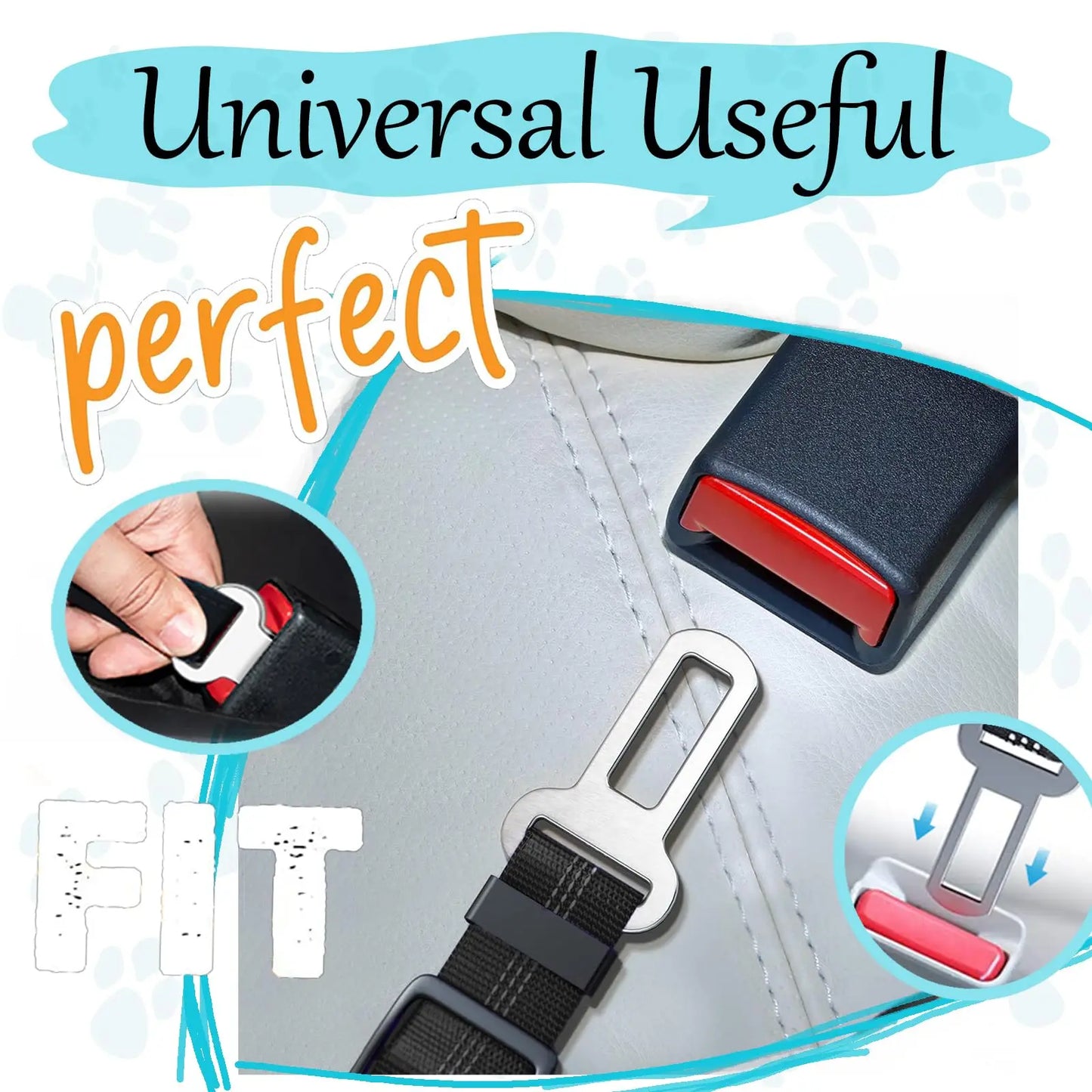 Heavy-Duty Adjustable Dog Car Seat Belt, Durable Pet Leash