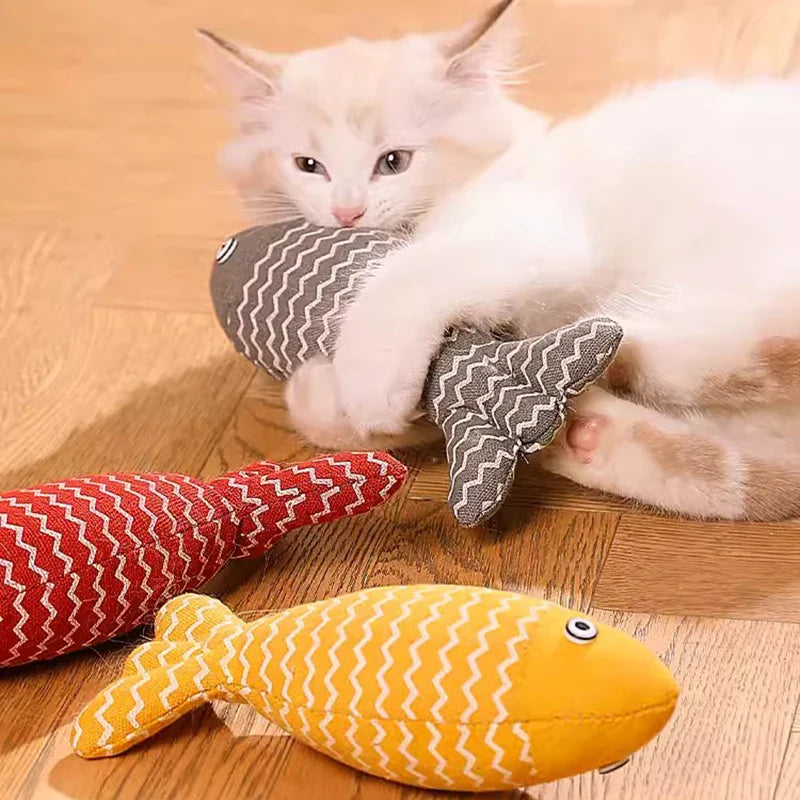 Catnip Fish Toy – Interactive Plush Simulation Fish for Cats & Kittens - WTN Essentials