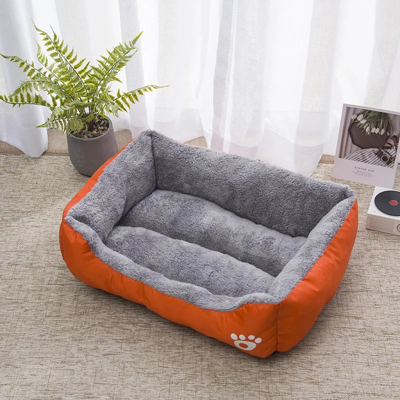 Color Square Winter Soft Warm House for Dog Bed 550g | Ships from US - Pet Beds - TrustyTrade LLC