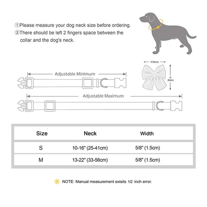 Personalized Dog Collar with Bow - Custom Engraved Cuteness