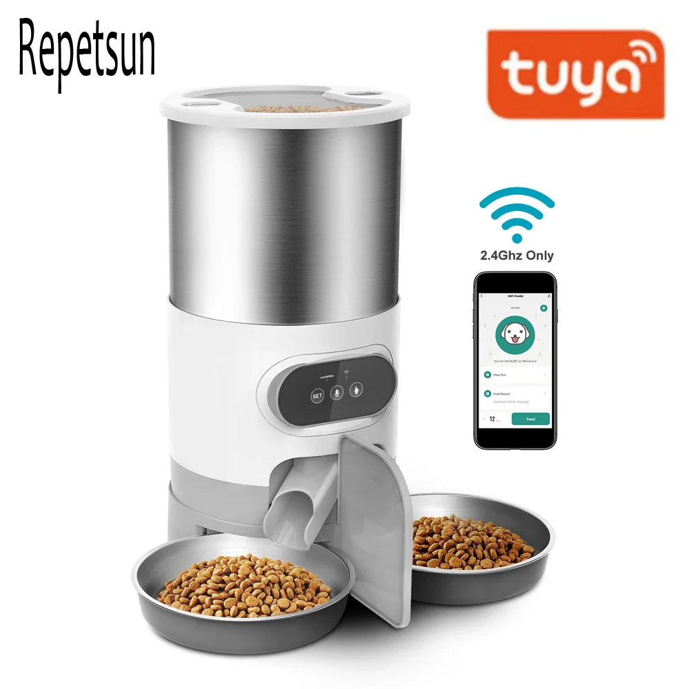 Tuya Smart APP Pet Feeder Cat Dog Food Dispenser Suitable
