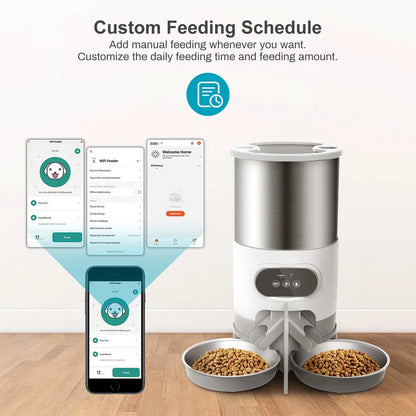 Tuya Smart APP Pet Feeder Cat Dog Food Dispenser Suitable