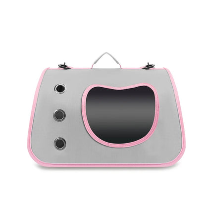 Portable Pet Carrier - Breathable Travel Comfort for Small Pets
