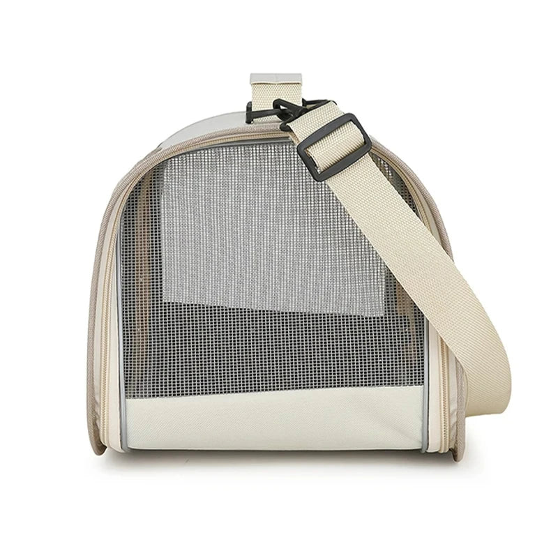 Portable Pet Carrier - Breathable Travel Comfort for Small Pets