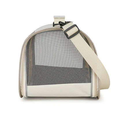 Portable Pet Carrier - Breathable Travel Comfort for Small Pets