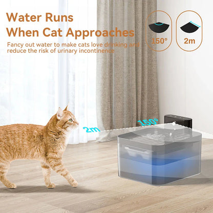 ROJECO Wireless Automatic Cat Water Fountain 2600mAh Pet