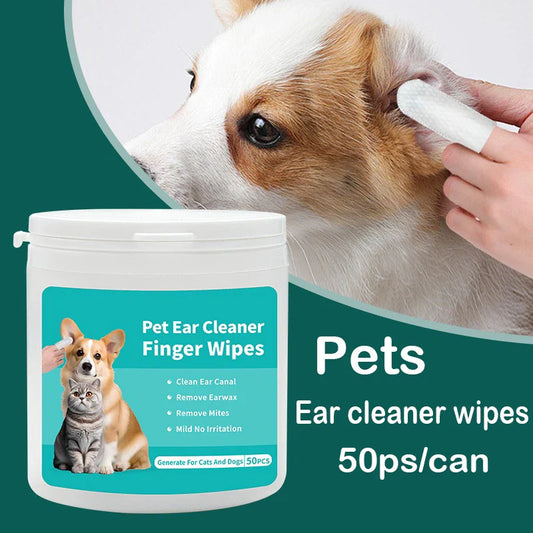 Pet Ear Cleaning Wipes Ear Care Fingertips 👂 - Purrfect Pet Kingdom