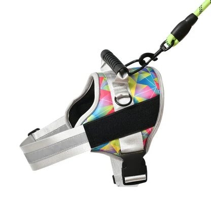 KOMMILIFE Adjustable Personalized Reflective Breathable Pet Dog Harness Vest For Small Medium Large Dogs