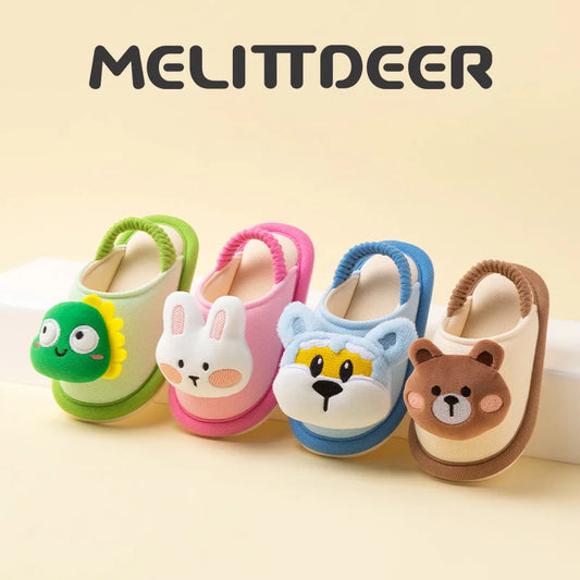 🐻 MELITTDEER Kids' Winter Slippers - Trusted Plush Warmth for Ages 1-5