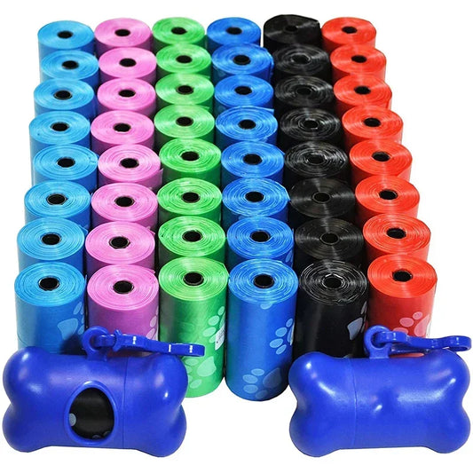 100Rolls Dog Poop Bag Outdoor Cleaning Poop Bag Outdoor Clean Pets Supplies for Dog 15Bags/Roll Refill Garbage Bag Pet Supplies - Purrfect Pet Kingdom