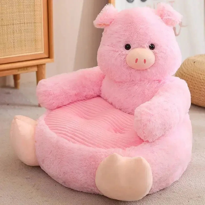 🐘 Adorable Animal-Shaped Plush Pet Bed - 7 Cute Characters for Ultimate Comfort