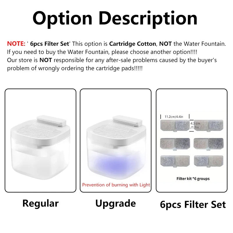 Cat Food 3L USB Water Fountain with Pump Filter Anti-Dry - detail product image for cat food