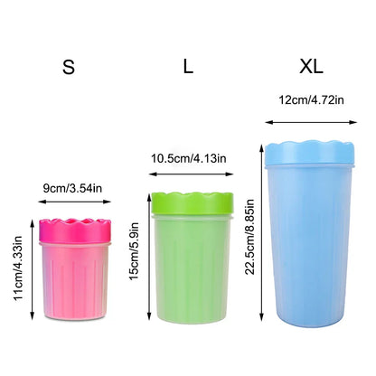 Portable Silicone Pet Paw Washer Cup - Mud Cleaner S-XL