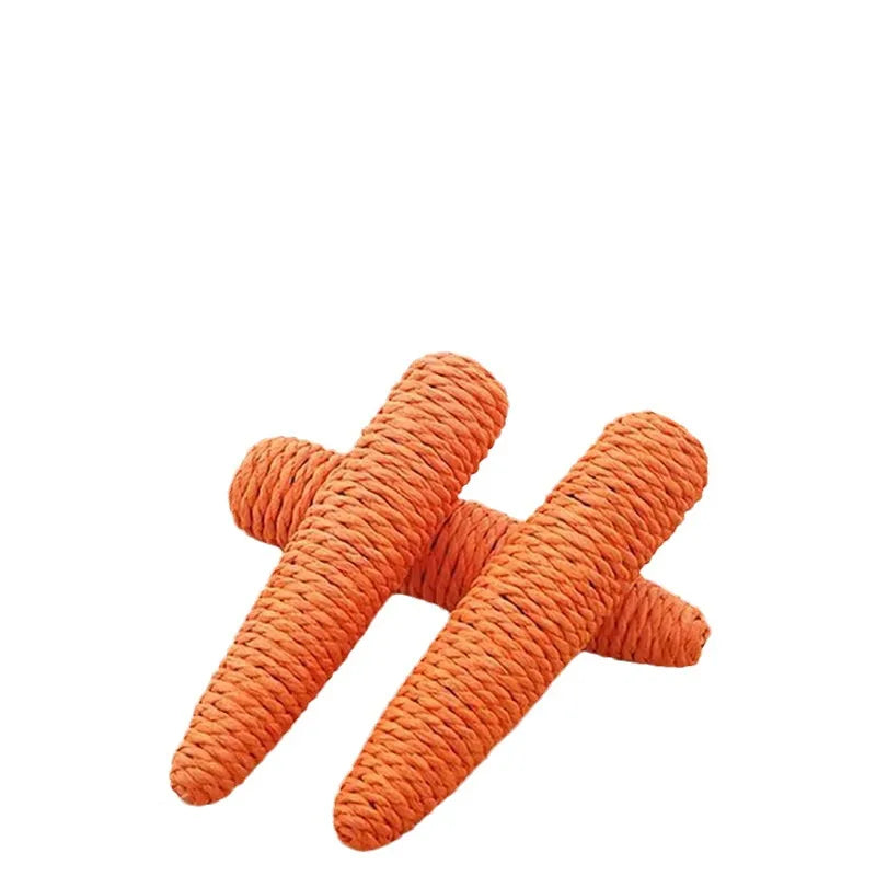 Sound Carrot Cat Toy | Teething & Anti-Bite Cuddle Stick for Cats