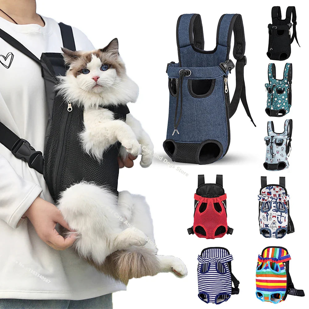 Adjustable Pet Backpack Carrier for Cats & Small Dogs - WTN Essentials