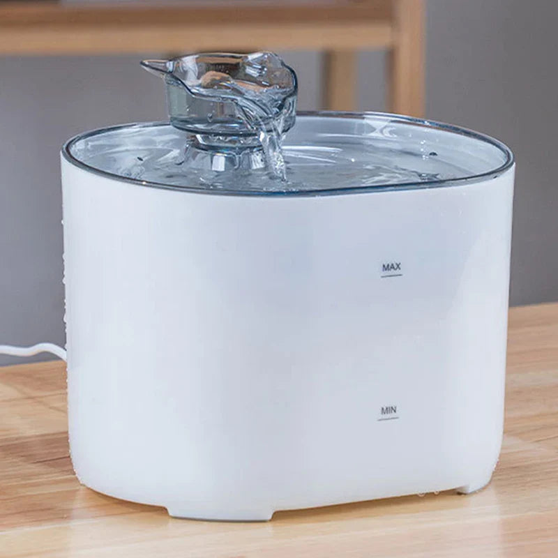 Cat Ear Pet Water Fountain — 2.2L Auto-Recirculating Filter, USB Silent Pump