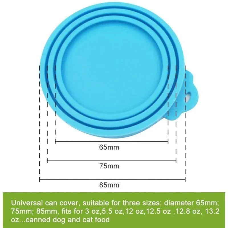 Dog Cat 3-in-1 Silicone Food Can Cover