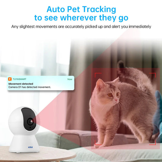 KERUI WiFi IP Pets Camera Home Security Dog Cats Camera Tuya