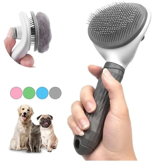 Self - Cleaning Pet Hair Remover Brush – Grooming Comb for Dogs & Cats - WTN Essentials