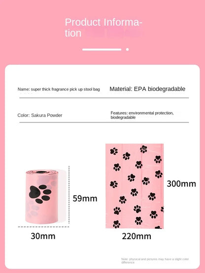 Dog Poop Bag Biodegradable Pet Dog Poop Bag Zero Waste Dog Pooper Bags Paw Doggy Litter Poop Bag Dog Poop Bag Dispenser - Purrfect Pet Kingdom