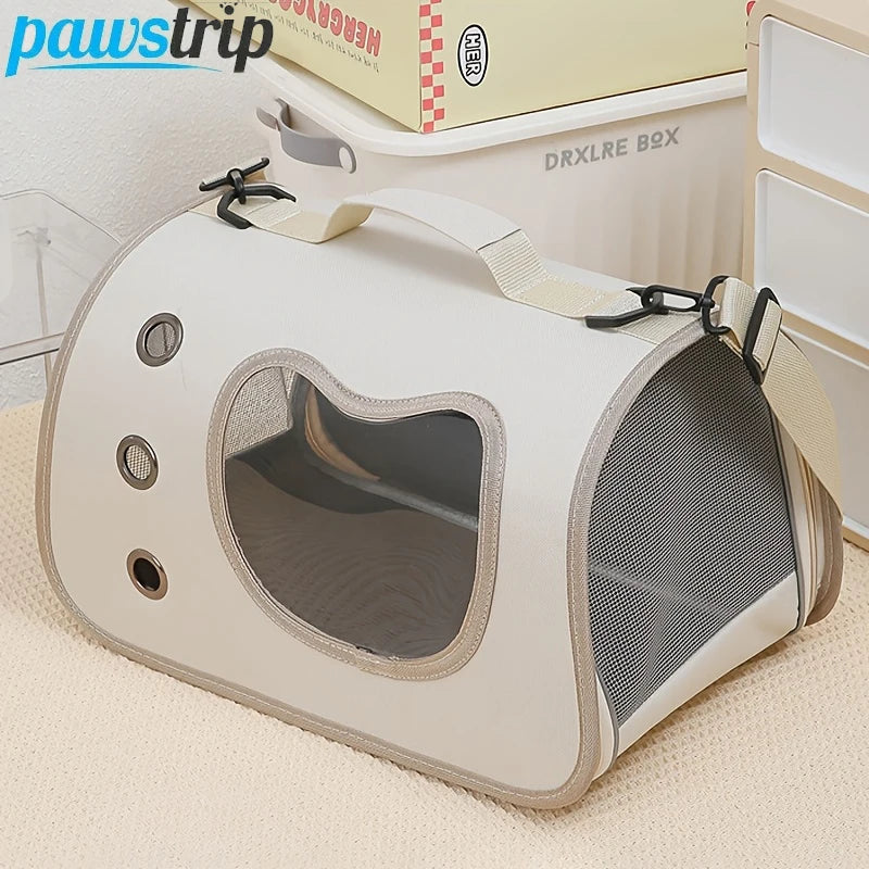 Portable Pet Carrier - Breathable Travel Comfort for Small Pets