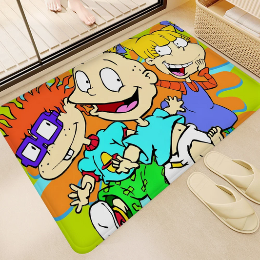 R-Rugrats Hallway Carpet Non-Slip Laundry Room Mat Laundry Decor Balcony Child Living Room Toilet Rug