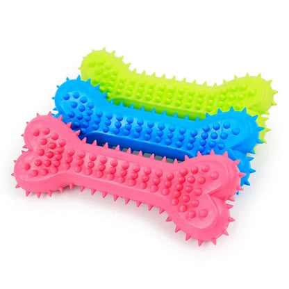 Rubber Dog Toy Bite-Resistant Teeth Cleaning Small Dogs 🦴