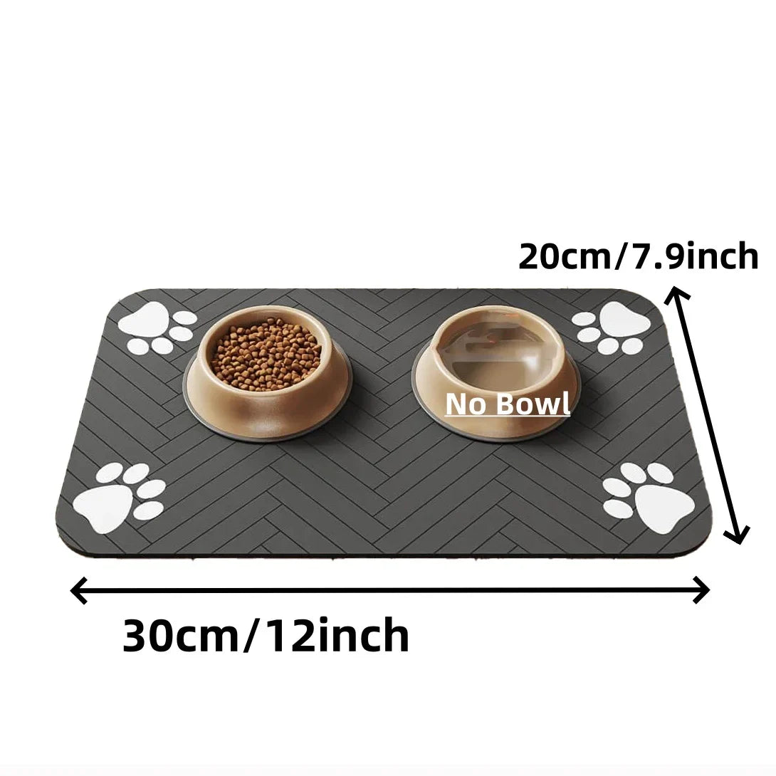 Pet Feeding Mat Absorbent Waterproof Quick Dry 🍽️ - Purrfect Pet Kingdom