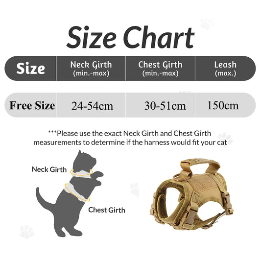 Tactical Puppy Harness & Leash Set for Small Dogs and Cats