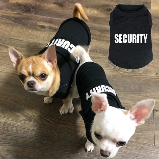 Dog Security Vest - Funny Summer Pet Clothing for Small Dogs